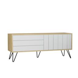 "Rackhams Picadilly Modern TV Unit Multimedia Centre Storage Cabinet 139cm for 55"" TV - Anthracite" - thumbnail 3