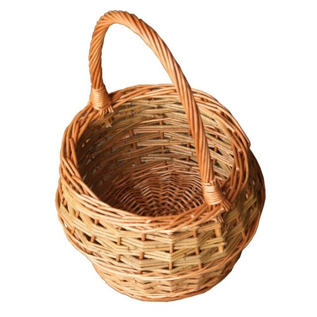 Rackhams Small Rustic Egg Wicker Shopping Basket