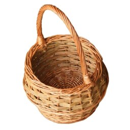 Rackhams Small Rustic Egg Wicker Shopping Basket