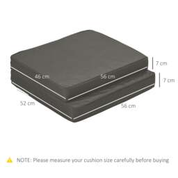 Rackhams Outdoor Seat and Back Cushion Set Replacement Cushions, Dark Grey - thumbnail 3