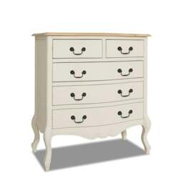 Rackhams Juliette Chest of Drawers 2 Over 3 French Style Chest - Champagne, Cream - thumbnail 4