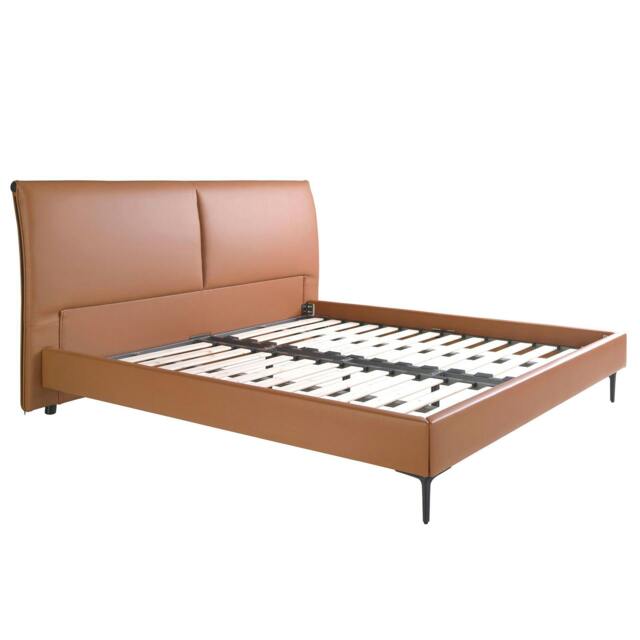 Rackhams Brown Leatherette Bed 7158 - image 1