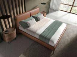 Rackhams Brown Leatherette Bed 7158 - thumbnail 6