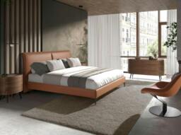 Rackhams Brown Leatherette Bed 7158 - thumbnail 4