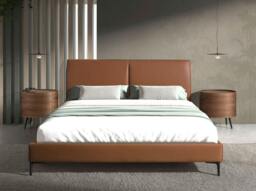 Rackhams Brown Leatherette Bed 7158 - thumbnail 3