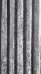 "Rackhams Luxury Crushed Velvet Fully Lined Eyelet Curtains - Silver - 66 x 54""" - thumbnail 3