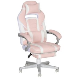 Rackhams PU Leather Gaming Chair with Footrest 150 Degree Reclining Back - thumbnail 2