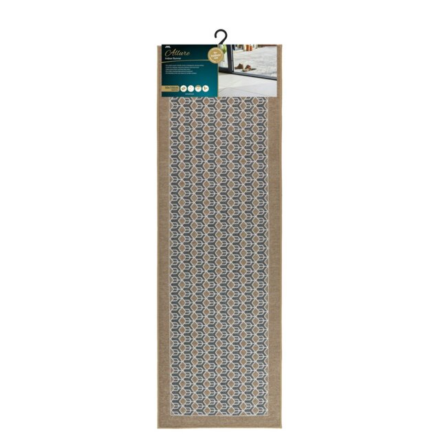 Rackhams Allure Machine Washable Entrance Runner Doormat, 50x150cm - Beige - image 1