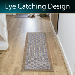 Rackhams Allure Machine Washable Entrance Runner Doormat, 50x150cm - Beige - thumbnail 5