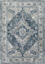 Rackhams Jolie-Vintage Grey Blue Brown Black Traditional Boho Rug - 140 x 200 cm - thumbnail 2