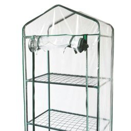 Rackhams Mini Greenhouse 4 Tier with Plastic Cover - thumbnail 6