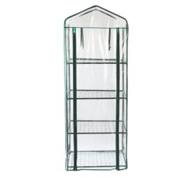 Rackhams Mini Greenhouse 4 Tier with Plastic Cover - thumbnail 3