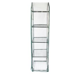 Rackhams Mini Greenhouse 4 Tier with Plastic Cover - thumbnail 4