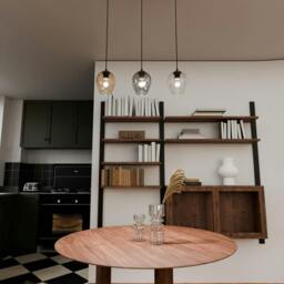 Rackhams ISTAR Pendant lamp  3 x E27 Black with Transparent, Graphite and Amber Shade - thumbnail 6