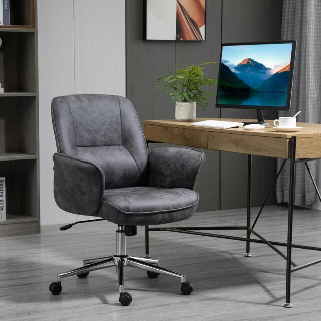 Rackhams Home Office Chair Microfibre Swivel Chair for Home Study, Red - image 1