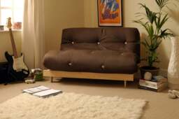 Rackhams Wooden Futon sofa bed frame with a Luxury Mattress - Navy - 4ft - thumbnail 4