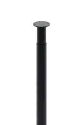 Rackhams 100cm/39.37 inch 4Pcs Black Round Metal Table Legs with Plastic Foot Pads Furniture Replacement Legs for Breakfast Bar - Black - thumbnail 4
