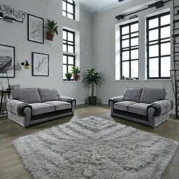 Rackhams Tango Jumbo Cord 3+2 Sofa Set - Grey