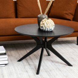 Rackhams I_Duncan Round Coffee Table in Black 80x45cm - 1 - Black - Black - thumbnail 4