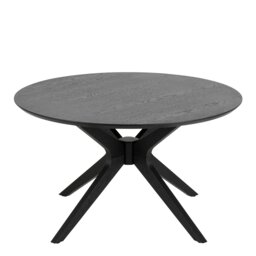 Rackhams I_Duncan Round Coffee Table in Black 80x45cm - 1 - Black - Black - thumbnail 2