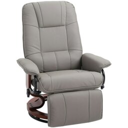 Rackhams Ergonomic Office Recliner Sofa Chair PU Leather Armchair - Brown - PU Leather, Multilayer Board - thumbnail 3