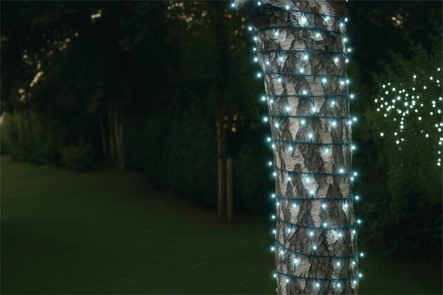 Rackhams Led String Lights Black Rubber Cool White 5M - image 1