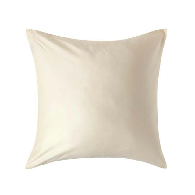 Rackhams Organic 400 TC Egyptian Cotton Sateen Pillowcase, European Size - Cream - 60 x 60 cm - image 1