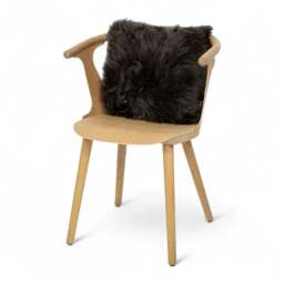 Rackhams Genuine Sheepskin Real Wool Single Sided Cushion - Ivory - thumbnail 2