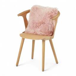 Rackhams Genuine Sheepskin Real Wool Single Sided Cushion - Ivory - thumbnail 4