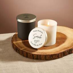 Rackhams Personalised Candle - Jasmine Scented - Black Jar - No - thumbnail 2