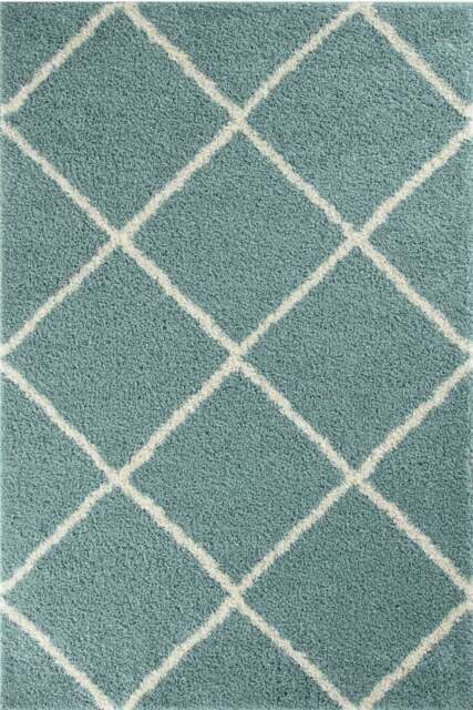Rackhams Moroccan Duck Egg Blue Shaggy Rug - 550 - 180X270 cm - image 1
