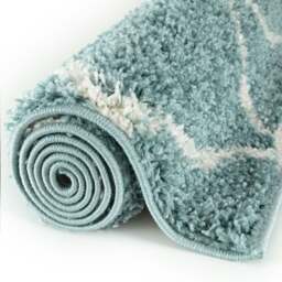 Rackhams Moroccan Duck Egg Blue Shaggy Rug - 550 - 180X270 cm - thumbnail 4