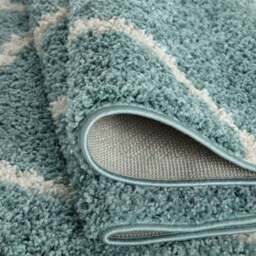 Rackhams Moroccan Duck Egg Blue Shaggy Rug - 550 - 180X270 cm - thumbnail 3
