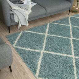 Rackhams Moroccan Duck Egg Blue Shaggy Rug - 550 - 180X270 cm - thumbnail 6