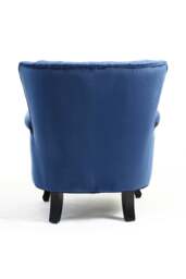 Rackhams Vintage Velvet Wing Back Armchair with Studs - Blue - thumbnail 4