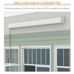 Rackhams 3 x 2.5m Electric Retractable Awning Sun Canopies for Door Window - thumbnail 5