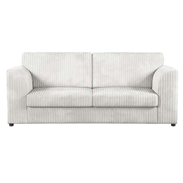 Rackhams Luxor Full Jumbo Cord 3 Seater – Full Back - Silver - image 1