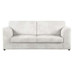 Rackhams Luxor Full Jumbo Cord 3 Seater – Full Back - Silver - thumbnail 1