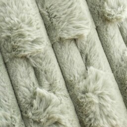 Rackhams So Soft Carved Faux Fur Cushion - Sage Green - Sage Green - 50x50cm - thumbnail 3