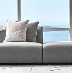 Rackhams Oakland Four Seater Sofa, Modular Sofa - Four Seater 350cm - With Ottoman - Light Grey - thumbnail 6