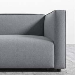 Rackhams Oakland Four Seater Sofa, Modular Sofa - Four Seater 350cm - With Ottoman - Light Grey - thumbnail 5