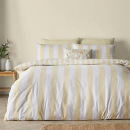Rackhams Cove Stripe Yellow Duvet Cover Set - King - thumbnail 3