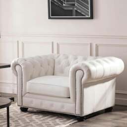 Rackhams The Chesterfield Armchair - Armchair - White - thumbnail 5