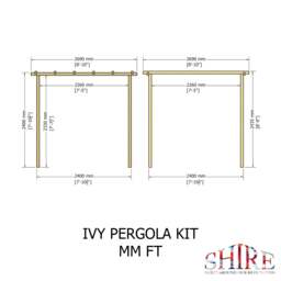 Rackhams Ivy Pergola Kit 8x8 - thumbnail 2