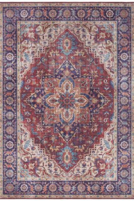 Rackhams Oriental Anthea Red Rug Medallion Design - 120X160 cm - image 1