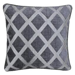 Rackhams Riva Paoletti Hermes Cushion Cover - Graphite - 45x45cm - Graphite - 100% Polyester