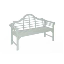 Rackhams PU Painted Lutyens Style Wooden Garden Bench - Pearl White - Acacia Wood - Pearl White - thumbnail 2