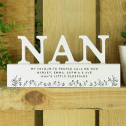 Rackhams Personalised Floral Wooden Nan Ornament - thumbnail 4