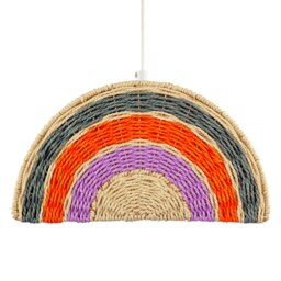Rackhams Multi Coloured Rainbow Stripes Childrens Ceiling Pendant Light Shade