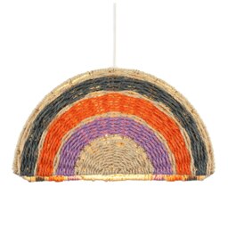 Rackhams Multi Coloured Rainbow Stripes Childrens Ceiling Pendant Light Shade - thumbnail 2